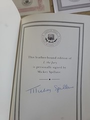 EASTON PRESS I, The Jury Mickey Spillane Signed Leather Collectors Edit.