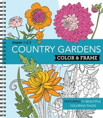 Color & Frame – Country Gardens (Adult Coloring Book)