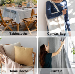 Canvas Fabric by the Yard, 59“ Wide, 10Oz Premium Natural Cotton Duck Canvas Fa