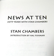News At Ten : Fifty Years with Stan Chambers 1994 Capra Press Signed 272 Pages