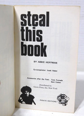 Steal This Book by Abbie Hoffman 1971 Pirate Editions 1st Edition 1st Print
