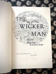 THE WICKER MAN ~ HARDY/SHAFFER (1978, Crown) First Edition HC/DJ Folk Horror