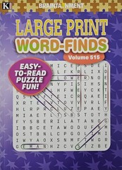 4 New Large Print Word-Finds Puzzle Books Kappa Games Vol #513-516 ~ Search,Hunt