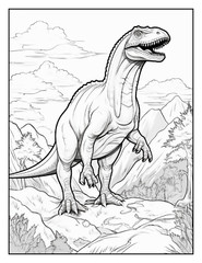 „Cute Dinosaur Coloring Book fun for allFun, Creative & Relaxing Art Pages