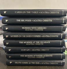 Lot of 8 The Agatha Christie Mystery Collection Bantam Hardcover Leatherette