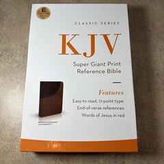 Thomas Nelson King James Holy Bible Giant Print Soft Leather KJV Brown