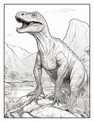 „Cute Dinosaur Coloring Book – Perfect Gift for Kids Who Love Dinosaurs“