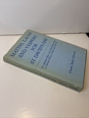 Matins, Lauds, And Vespers For St Davids Day by Owain Edwards Hardcover