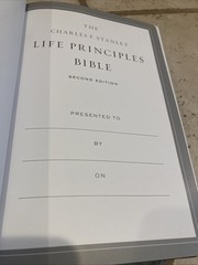 NASB Charles F. Stanley Life Principles Bible BLACK LEATHER SOFT