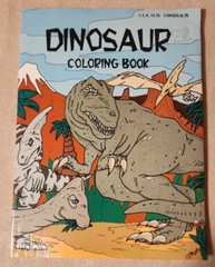 Dinosaur Coloring Book 1993 Paperback Tony Calcao PSI and Associates Unused NEW