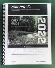 2022 Can-Am Defender HD7 Owner’s Manual: 256 Pages & Protective Covers!