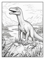 „Cute Dinosaur Coloring Book fun for allFun, Creative & Relaxing Art Pages