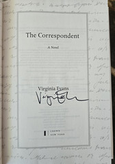 SIGNED The Correspondent by Virginia Evans, 2025, Hardcover, Dust Jacket