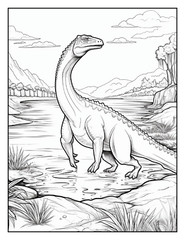 „Cute Dinosaur Coloring Book – Perfect Gift for Kids Who Love Dinosaurs“