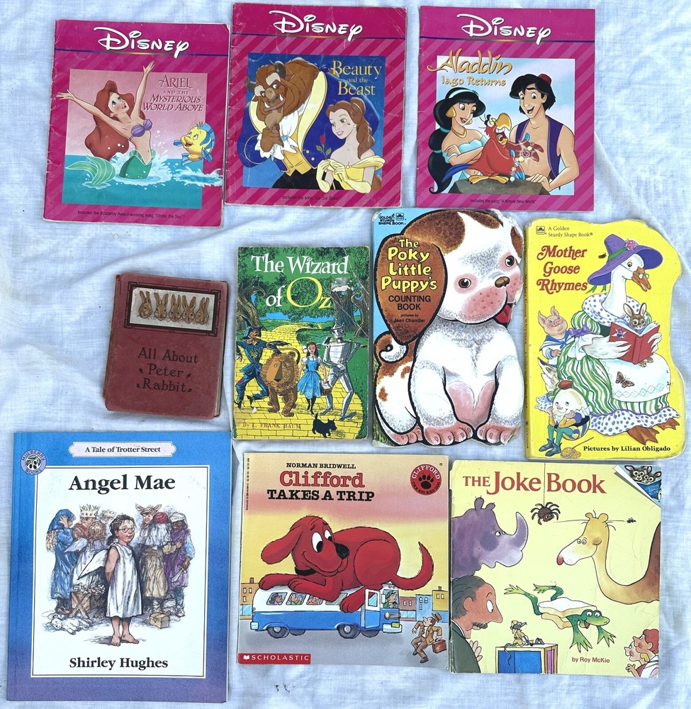 Lot of 10 Vintage Children’s Books, The Wizard of Oz and Others