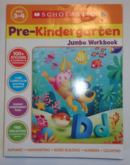 2 Workbooks Ages 3-4 Scholastic Pre-Kindergarten & Big Skills Early Concepts