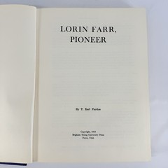 Lorin Farr Pioneer T. Earl Pardoe LDS Mormon History FIRST EDITION 1953 HC