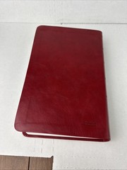 NKJV Holy Bible New King James Version Red Leather-Soft GIANT PRINT Reference