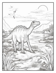 „Cute Dinosaur Coloring Book – Perfect Gift for Kids Who Love Dinosaurs“