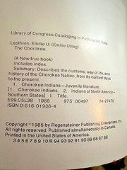 The Cherokee : 1985 : children’s : new true book 47 pages : Paperback